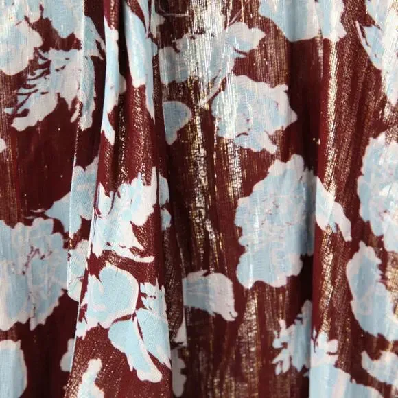 Tanya Taylor Hannah Brown floral lame Dress Size 10 - Picture 11 of 12